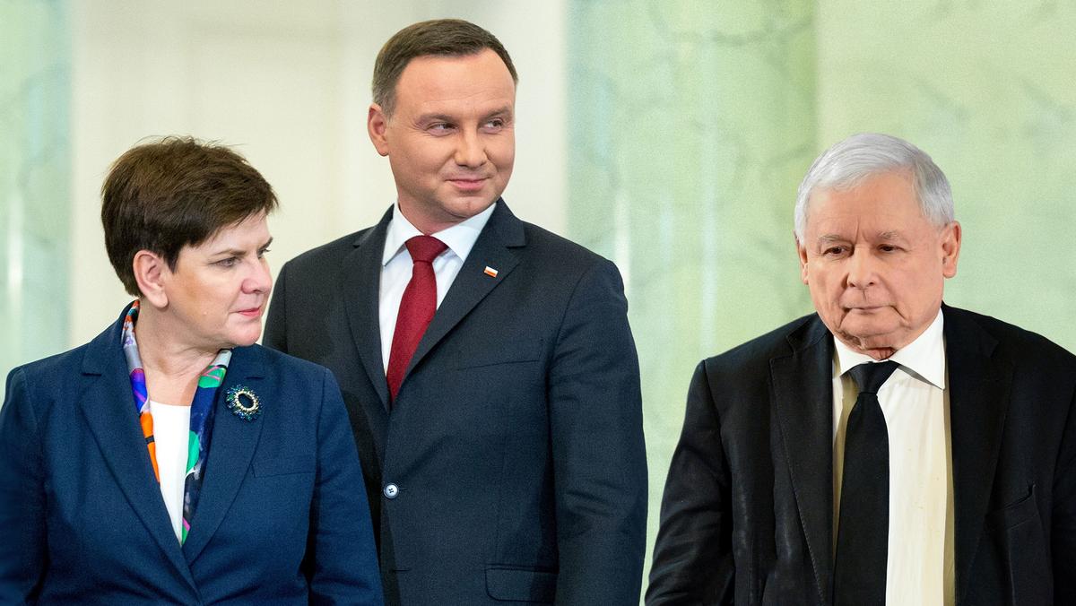 Beata Szydło, Andrzej Duda i Jarosław Kaczyński
