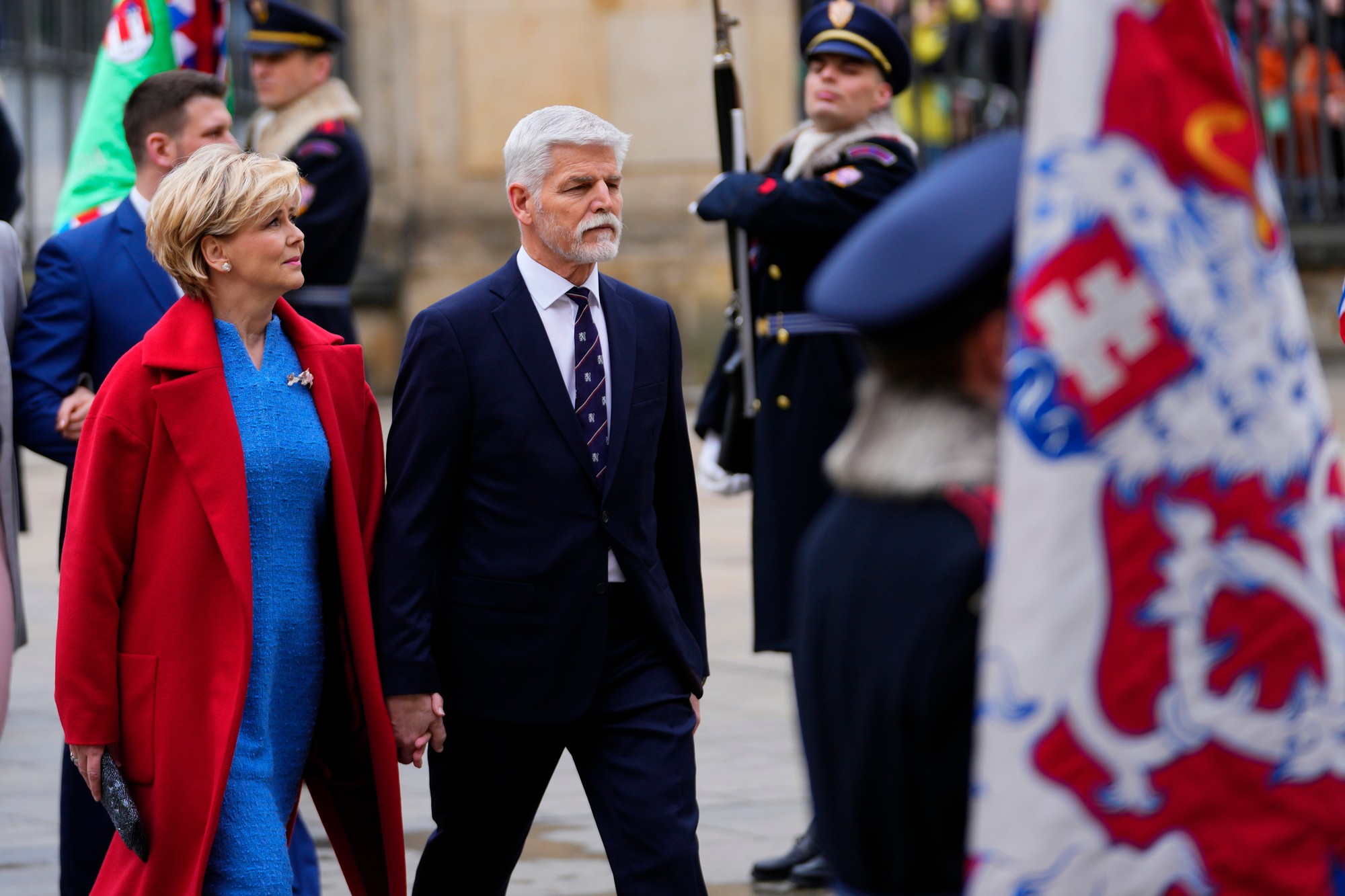 Český novozvolený prezident Petr Pavel so svojou manželkou Evou.
