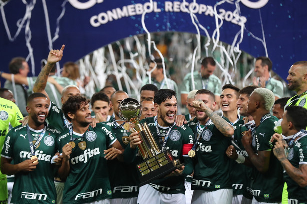 Radość piłkarzy Palmeiras Sao Paulo