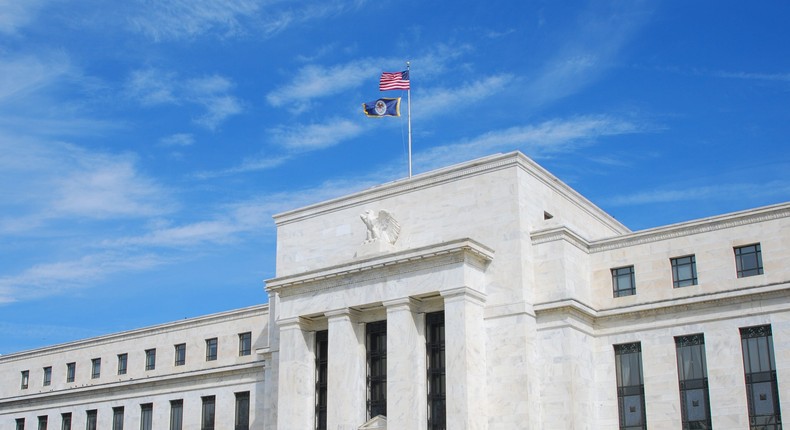 The US Federal Reserve building in Washington, DC.