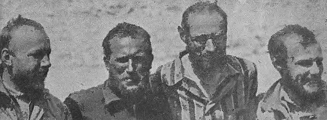 I Polska Wyprawa w Himalaje, 1939 r. Od lewej Janusz Klarner, Adam Karpiński, Jakub Bujak, Stefan Bernadzikiewicz
