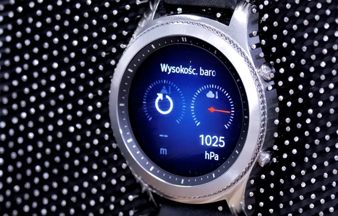 Gear S3 to zegarek także dla meteopatów, dzięki niemu zawsze mogą powiedzieć, czy ciśnienie jest dla nich za niskie, czy za wysokie