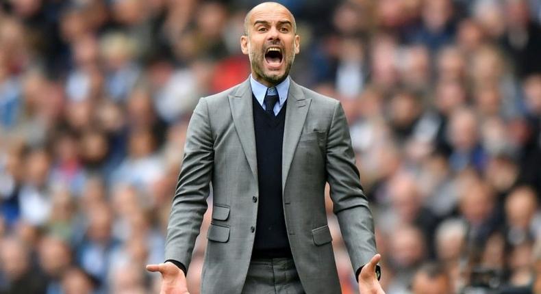 Manchester City's manager Pep Guardiola pictured during a Premier League match earlier in May