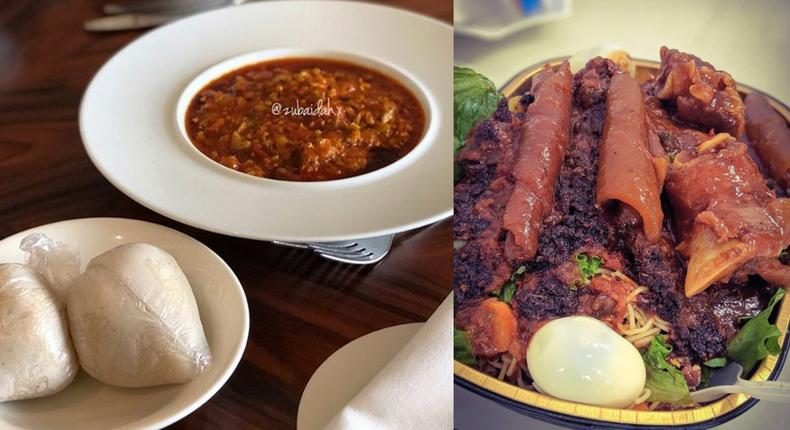 GHc120 banku & okro stew and x expensive local foods that’ll get people talking (Photo: zubaidah.x  and menufinderafrica)