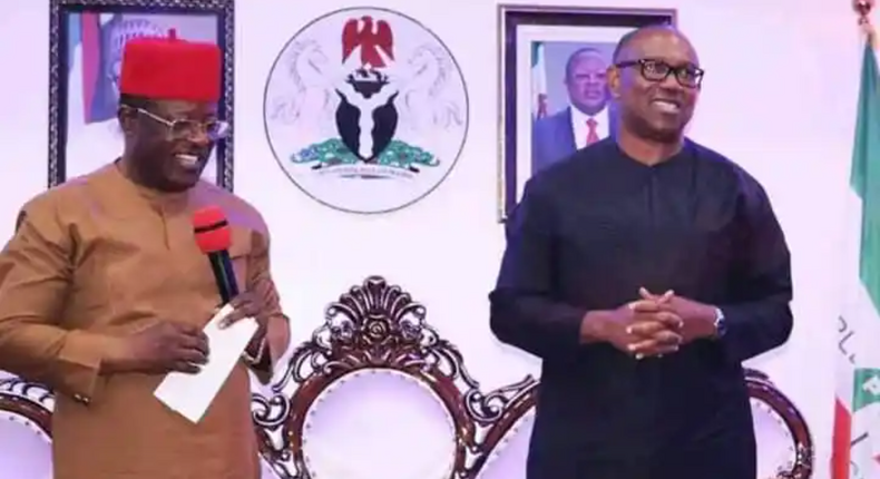 Labour Party Presidential candidate, Peter Obi and Ebonyi State Governor, David Umahi. [ebonyinewsnetwork]