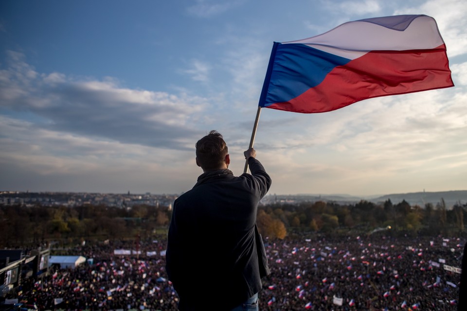 Protest antyrządowy w Pradze