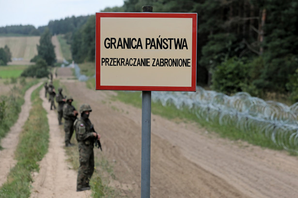 Pas drogi granicznej na polsko-białoruskiej granicy