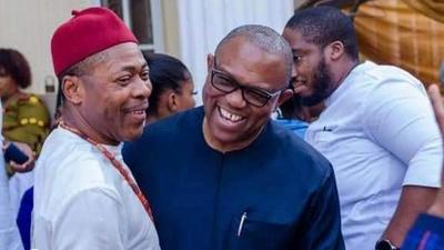 Imo governorship aspirant, Humphrey Anumudu and Labour Party presidential candidate, Peter Obi.
