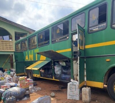 Ejigbo-to-Cote d'Ivoire Vehicle Set-to-Move from the Ejigbo Bus Park[/caption]