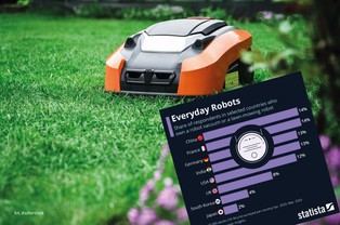 Roboty odkurząjące i koszące trafią pod strzechy? W tych krajach używa się ich najczęściej