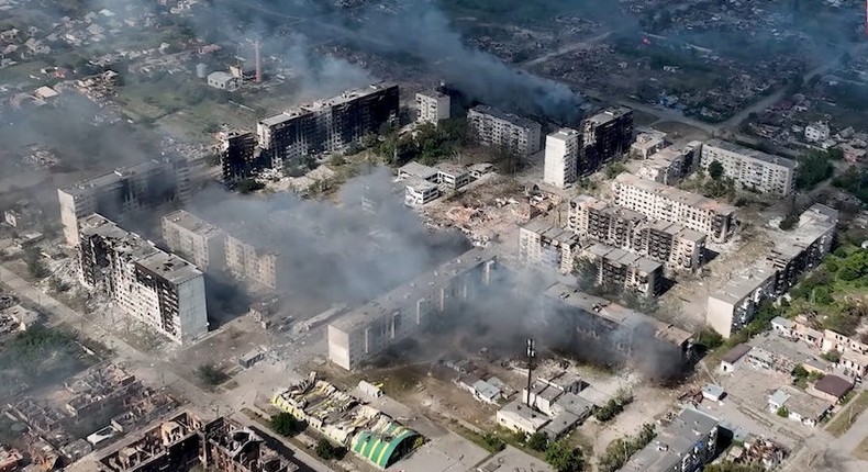 The city of Vovchansk has been heavily bombarded since Russia launched its offensive in Kharkiv.United Assault Brigade of the National Police of Ukraine Lyut