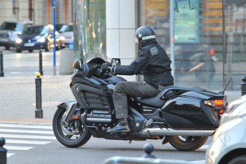 Hubert Urbański na motocyklu