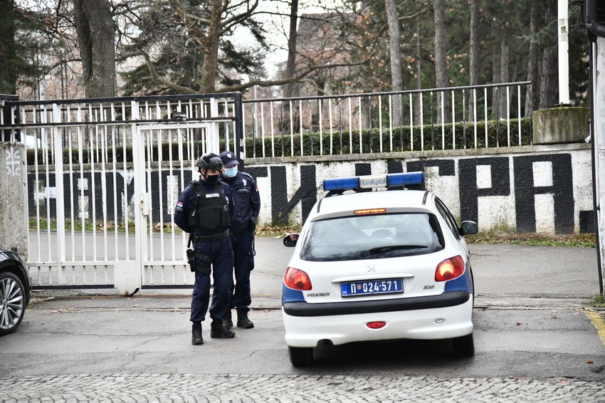 Policija na stadionu Partizana