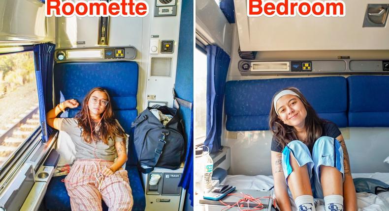 The author stayed in an Amtrak roomette on her way to Miami and a bedroom on her way to New York.Joey Hadden/Insider