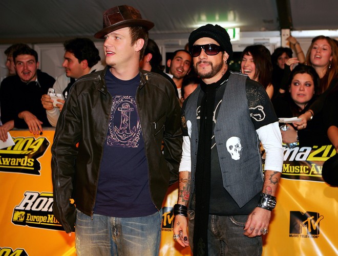 A.J.McLean i Nick Carter na gali MTV Music Awards 2004