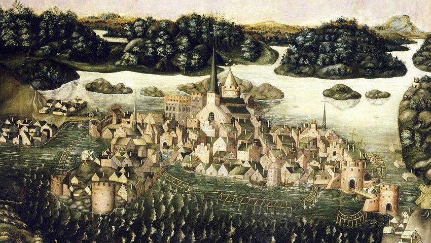 Panorama Sztokholmu z 1535 roku - domena publiczna