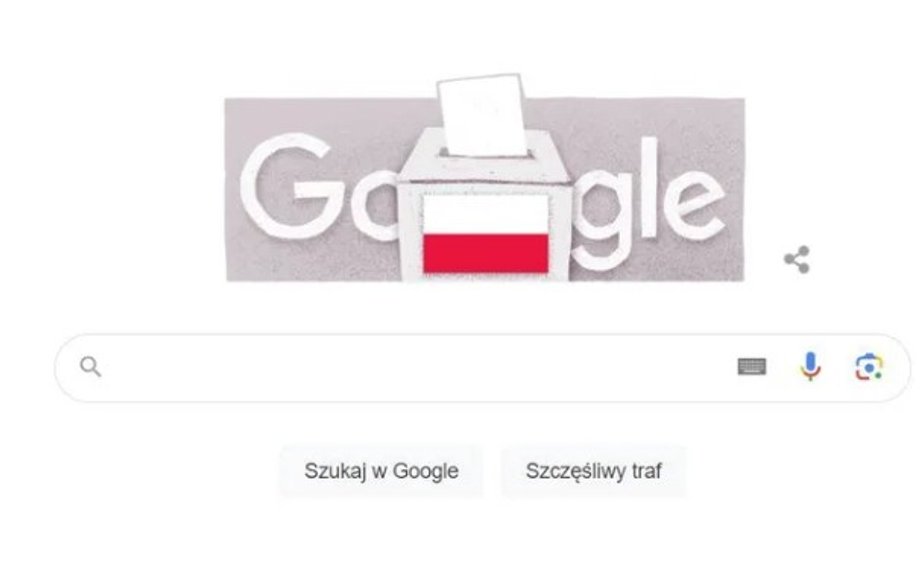 Google również odnotowało dzień wyborów