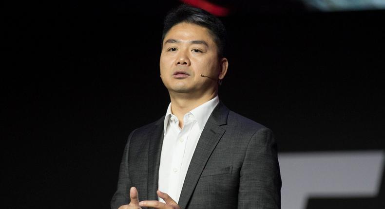 Liu Qiangdong, or Richard Liu, founder of China's ecommerce giant JD.com, speaking at an event in 2017.