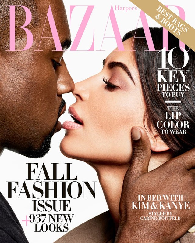 kim kardashian, kanye west, harpers bazaar, címlap, fotó, karl lagerfeld, szelfi, meztelen szelfi, interjú