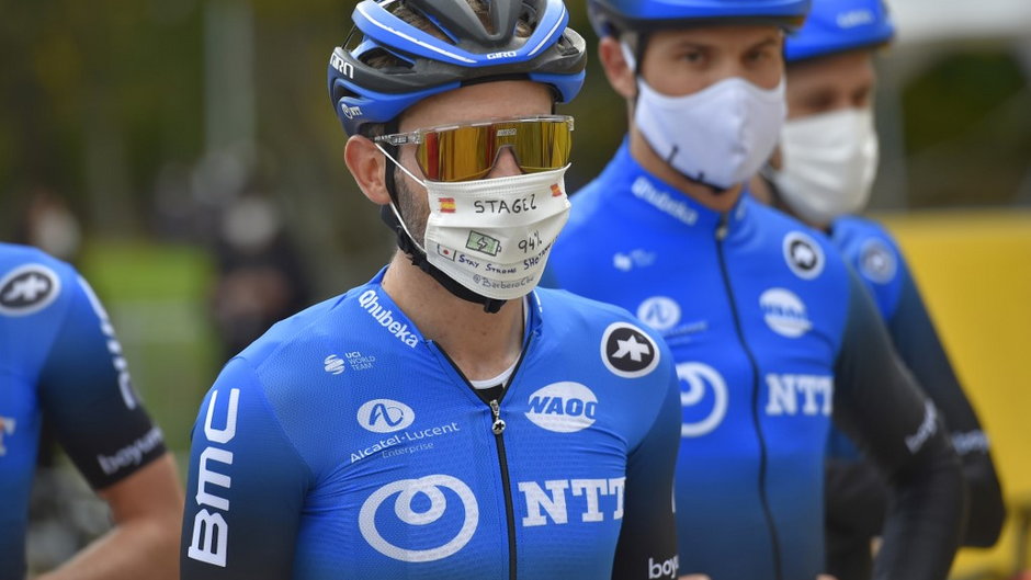 Carlos Barbero (pierwszy plan) -  NTT Pro Cycling