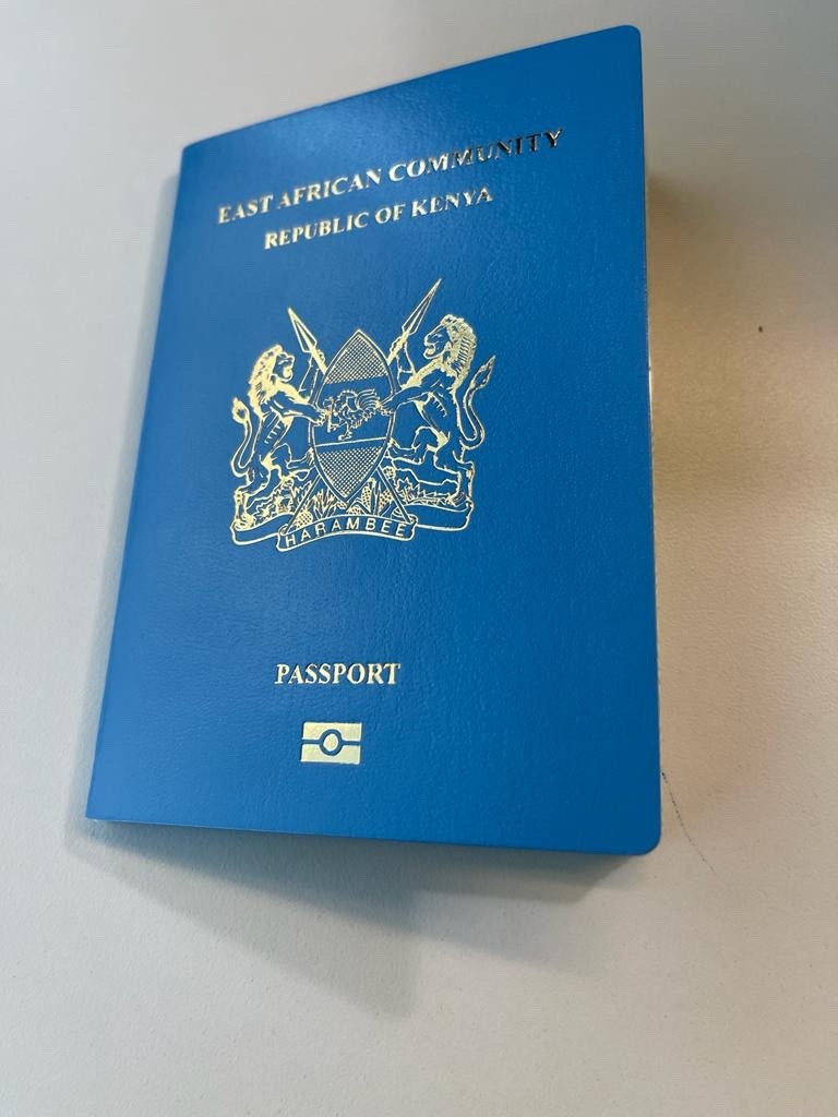 A photo of Miguna Miguna's new Kenyan passport