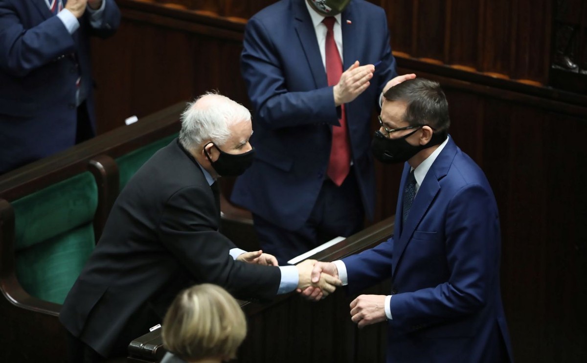 Jarosław Kaczyński i Mateusz Morawiecki