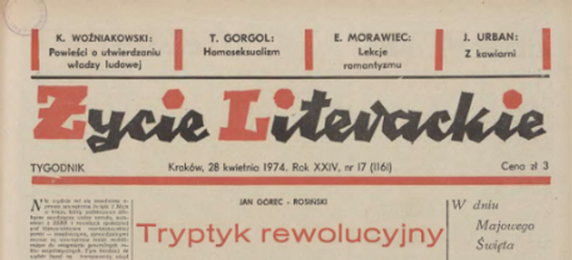1974 r. – W polskiej prasie powojennej ukazał się pierwszy artykuł o homoseksualizmie. "Życie Literackie" opublikowało dwuczęściowy tekst "Homoseksualizm a opinia" Tadeusza Gorgola. 