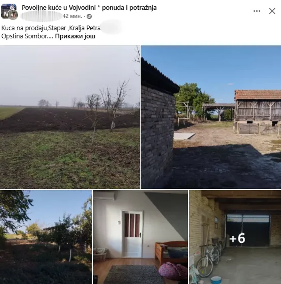 Foto Fejsbuk: Povoljne kuće u Vojvodini * ponuda i potražnja