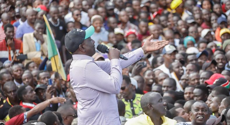 DP Ruto campaigning in Eldoret on Sunday, May 22