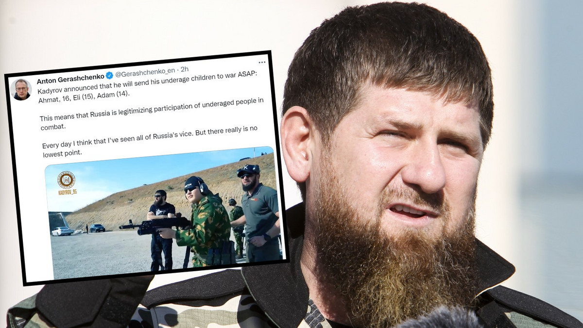 Ramzan Kadyrow chwali się, że jego dzieci są gotowe do walki w Ukrainie