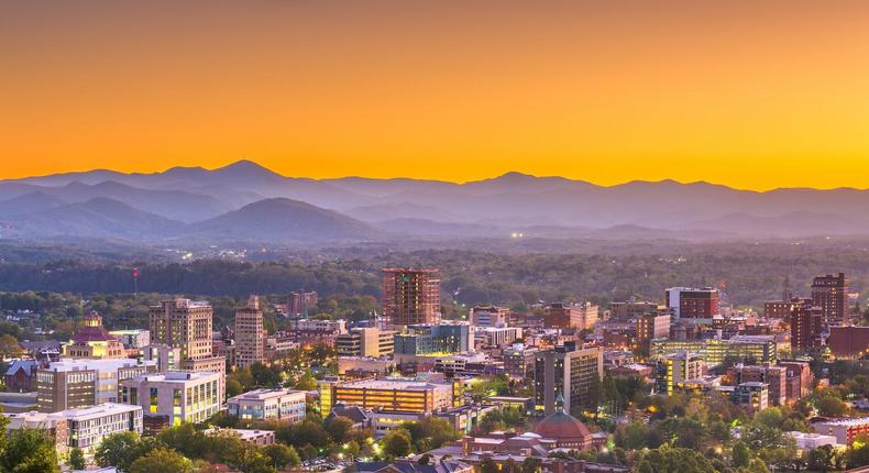 Asheville is a pretty popular tourist destination in North Carolina.Sean Pavone/Shutterstock
