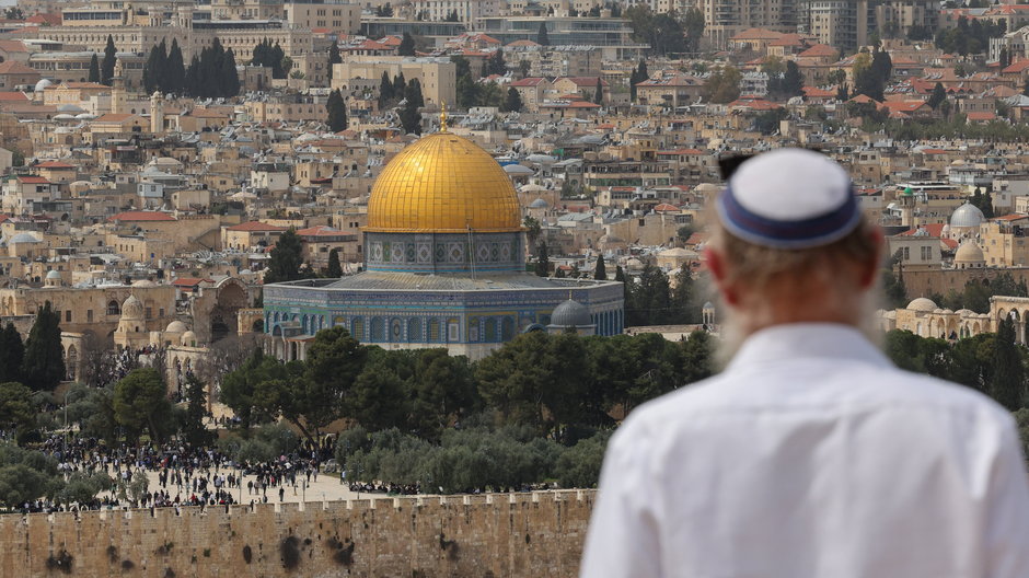 Widok na Meczet Al-Aksa w Jerozolimie