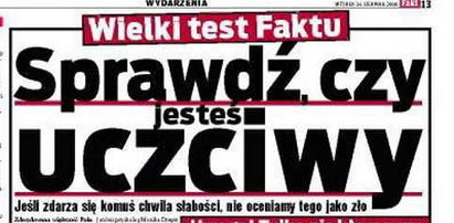 Sprawdź czy jestes uczciwy