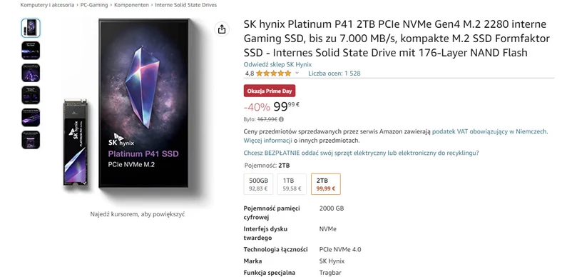 Promocja na SK hynix Platinum P41