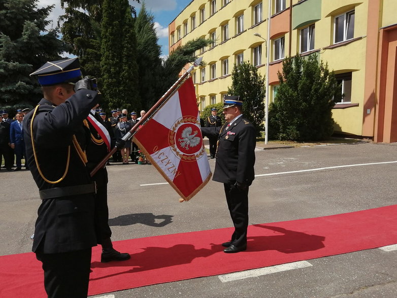 Pożegnanie komendanta sieradzkiej straży pożarnej