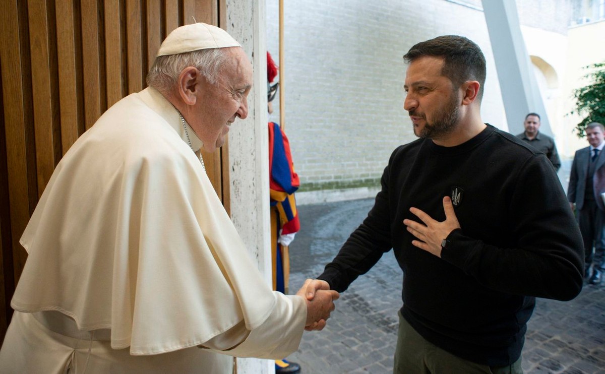 Papież Franciszek i Wołodymyr Zełenski