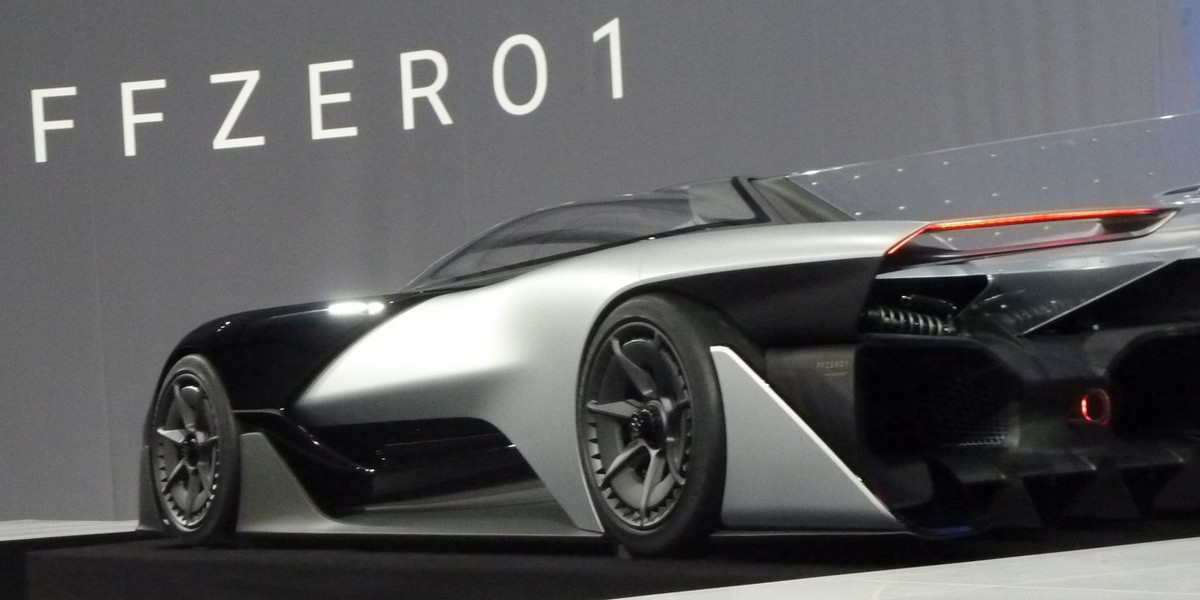  Koncept samochodu FFZERO, który startup Faraday Future zaprezentował w styczniu w Las Vegas