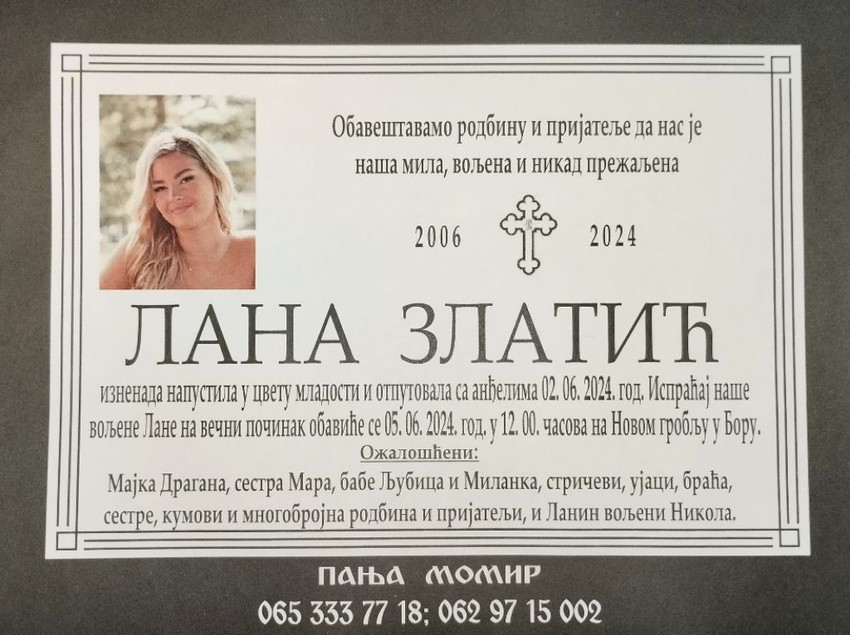 Umrlica Lane Zlatić