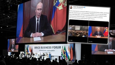 Putin przemawiał podczas szczytu BRICS. Słuchacze mogli być zaskoczeni