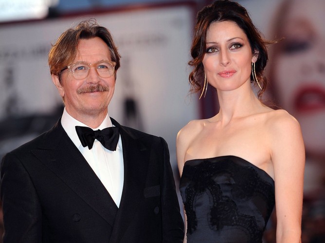 Gary Oldman z żoną Alexandrą Edenborough