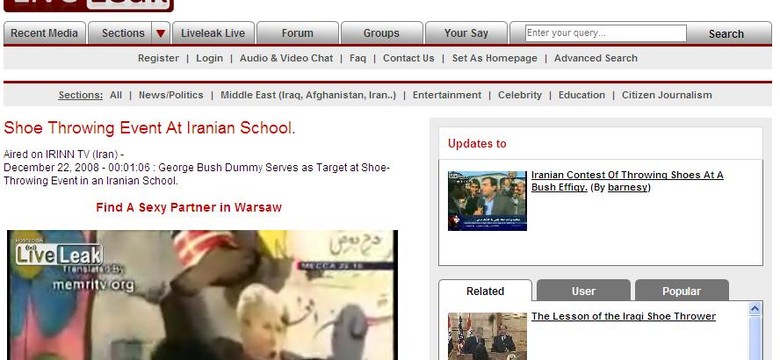 Rzut butem w Busha - nowy sport narodowy?