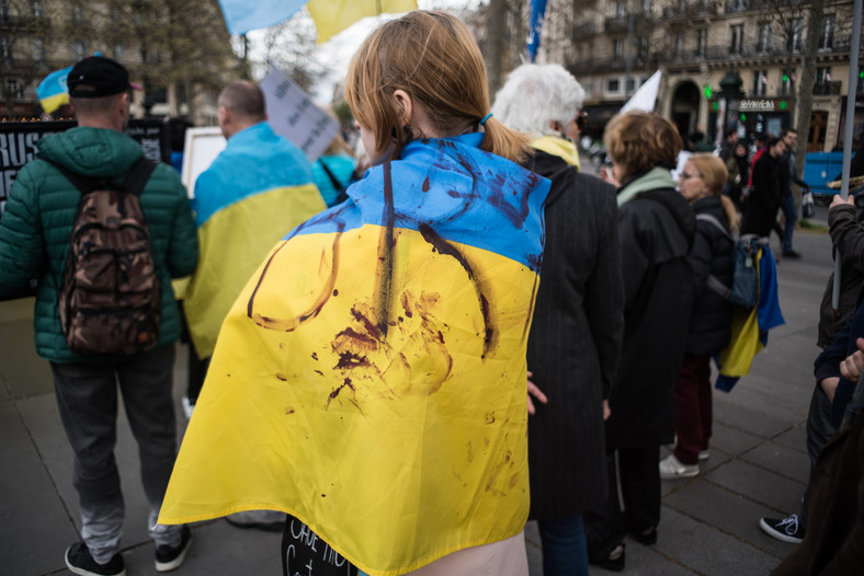 Demonstracja proukraińska w Paryżu. 2023 r. (zdjęcie ilustracyjne)