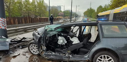 Nocny wyścig Ukraińców na Śmigłego-Rydza w Łodzi. Grand Prix skończyło się na latarni. To cud, że obaj uszli z życiem