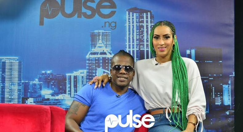 Juliet Ibrahim and Iceberg Slim at the Pulse TV studios 