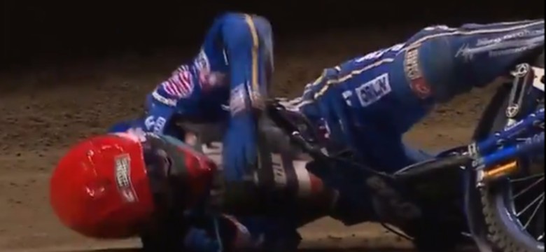 Zmarzlik i Doyle tak sobie dziękowali, że... Polak upadł na tor. Zobacz WIDEO