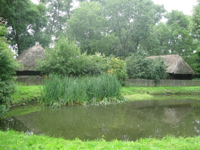 <strong>Skansen Etnograficzny w Russowie</strong>
<br></br>
Jak żyli chłopi z rodzinami pod zaborami w Kaliskiem? Jak pracowali, świętowali, co po sobie zostawili? Odpowiedzi na wszystkie te pytania można znaleźć w zabytkowym parku w Russowie niedaleko Kalisza. W skansenie znajdują się m.in.: dom mieszkalny z Takomyśli – ok. 1870 r., stodoła z Godziesz Wielkich – 2 poł. XIX w., obora ze Skrzatek – koniec XIX w. oraz spichlerz dworski z Kuźnicy Grabowskiej – z 1800 r.
<br></br>
Będąc tutaj koniecznie warto zajrzeć także do pobliskiego Dworku Marii Dąbrowskiej. Pisarka mieszkała tu w latach 1889–1907. Dworek i okalająca go wieś zostały zobrazowane przez Dąbrowską w powieści „Noce i dnie