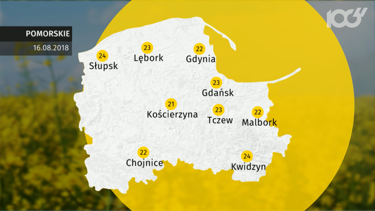 Pogoda Gdańsk na dziś. Prognoza pogody 2018-08-16