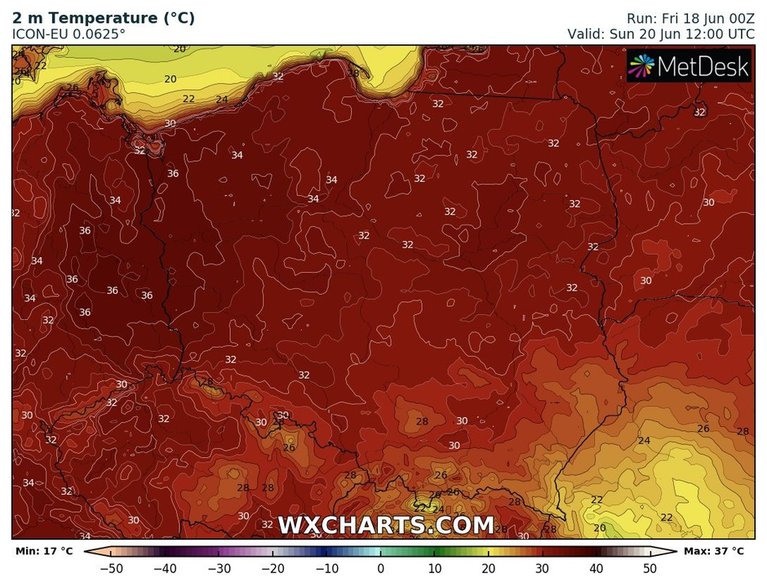 W niedzielę upał nie osłabnie