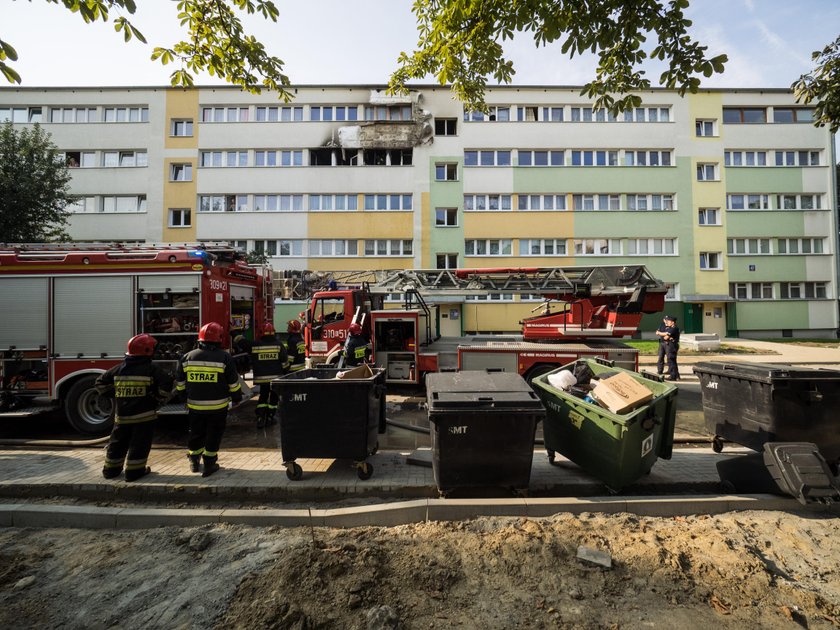 Pożar w bloku na Teofilowie 