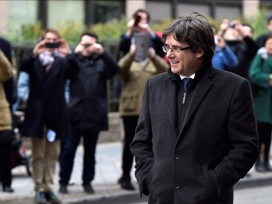 Puigdemont in Brussels on Tuesday.